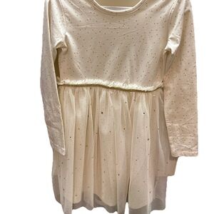 Hanna Andersson Cream Starry Kids Dress